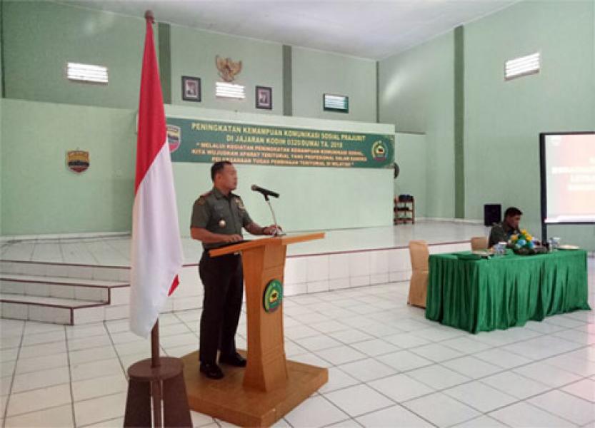Kodim 0320/Dumai Gelar Kegiatan Peningkatan Kemampuan Komunikasi Sosial Bagi Seluruh Anggota
