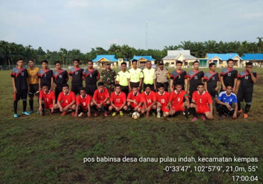 Koramil 03/Tempuling Berikan Pengamanan Turnamen Sepak Bola DPI Cup 3