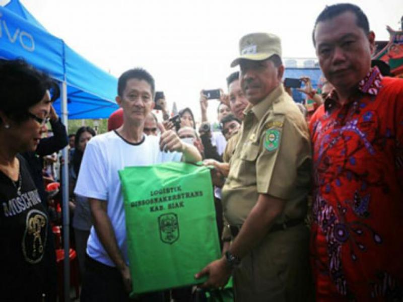 PSMTI Riau Apresiasi Perhatian Pemkab Siak Pada Korban Kebakaran Pasar Lama