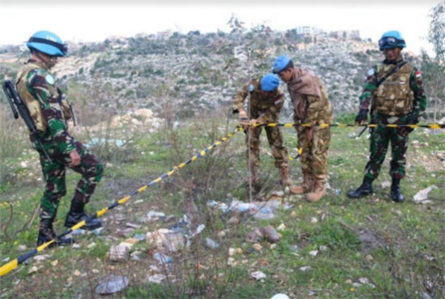 Patroli Satgas Indobatt XXIII-L Unifil Temukan UXO di Distrik Tulin Lebanon