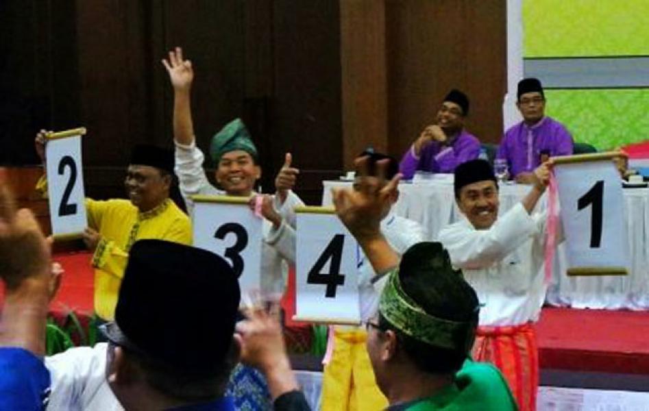 Pleno Terbuka KPU Riau, Syam 1, LE 2, Firdaus 3, Petahana 4