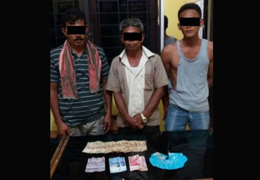 Polsek Kabun Amankan Tiga Pelaku Judi 