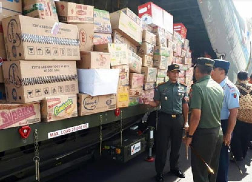 TNI Jajaran Korem 083/Baladhika Jaya Kirim Bantuan Untuk Asmat