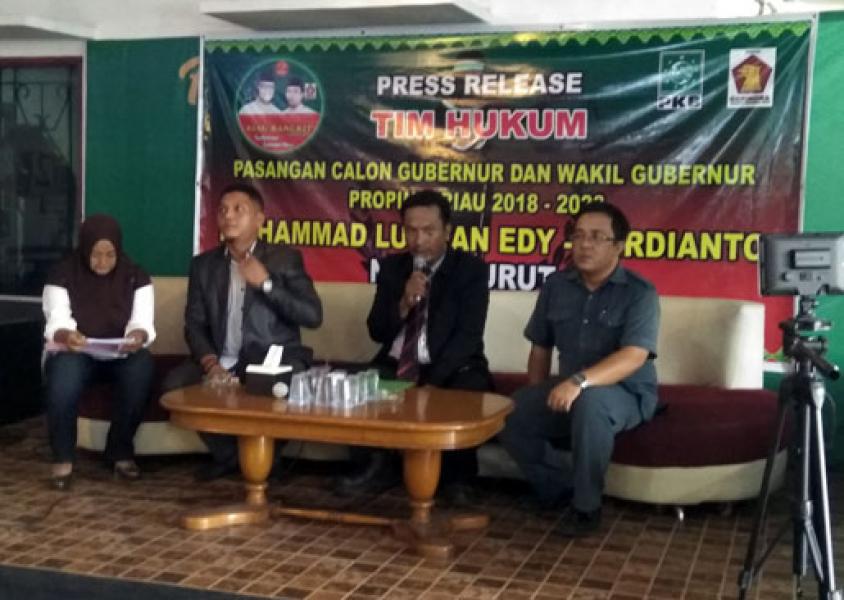 Tim Hukum LE-Hardianto Beberkan Pelanggaran Calon Gubernur Lainnya