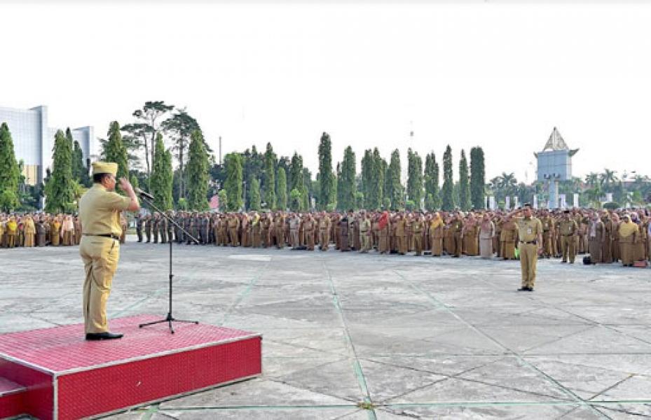 Apel Perdana, Wagubri Ingatkan ASN Soal Perilaku Korupsi dan Kedisiplinan