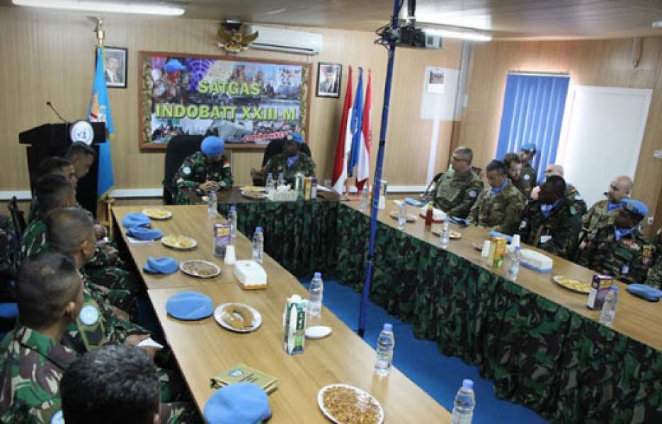 Delegasi Bintara Tertinggi UNIFIL Kunjungi Markas Indobatt XXIII-M di Lebanon