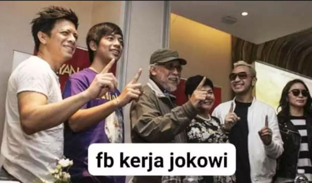 Heboh Foto Iwan Fals hingga Ariel Noah Salam Satu Jari Dukung Jokowi, Hoax atau Fakta?