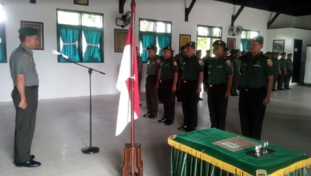 Kasdim Pimpin Sertijab Danramil Dan Perwira Staf Kodim 0314/Inhil