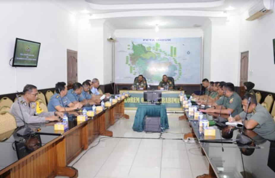 Korem 031/WB Terima Kunker Tim Puldata Sahli Bid. Sosbudkum Ham Dan Narkoba Panglima TNI
