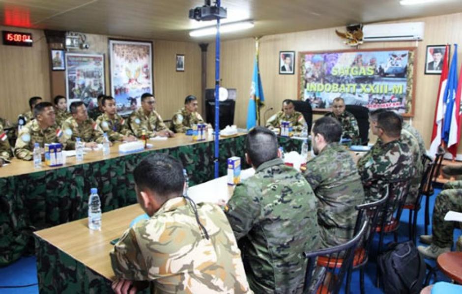 Satgas Indobatt XXIII-M Terima Tim Wasrik Sektor Timur UNIFIL