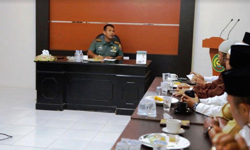 Silaturrahmi Dandim 0314/Inhil Dengan Tokoh Agama Kabupaten Indragiri Hilir