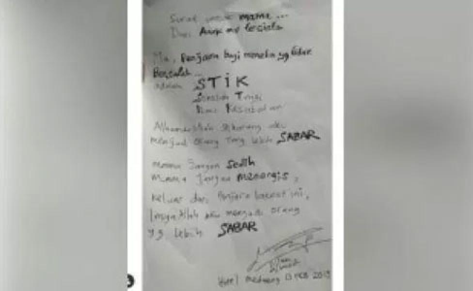 VIRAL! Surat Ahmad Dhani Dari dalam Penjara, Isinya Mengharukan