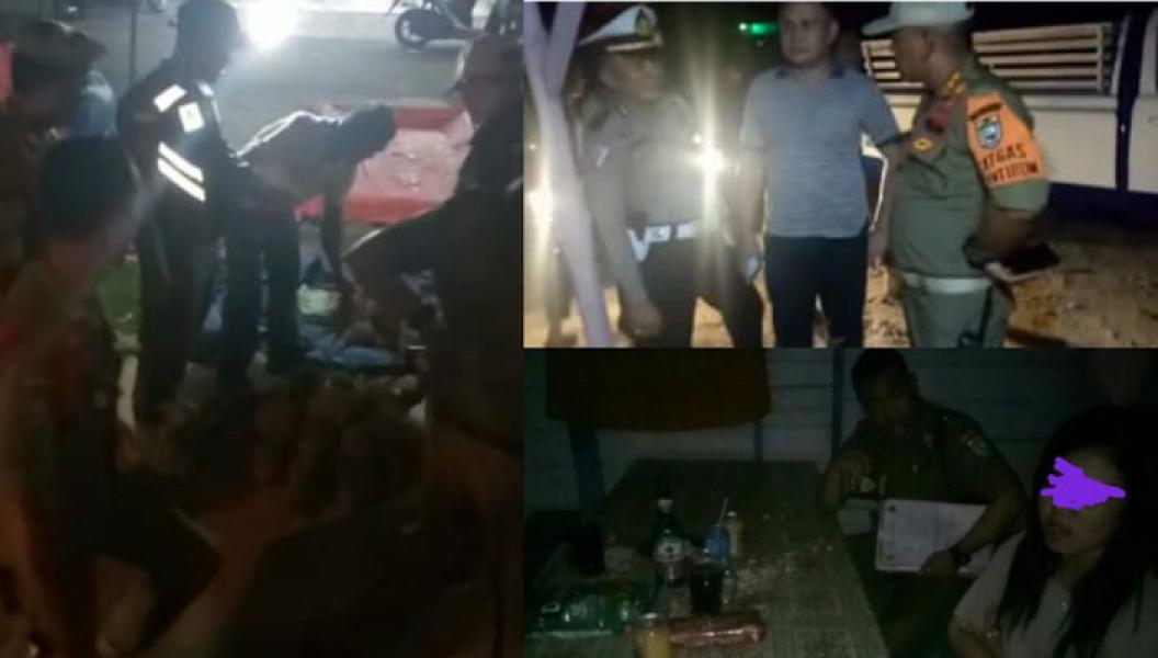 3 Wanita Terjaring, PKL Diberi Peringatan Dalam Razia Gabungan di Pelalawan 