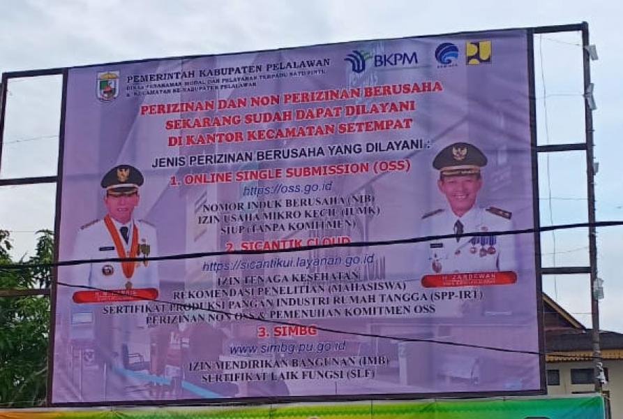 DPMPTSP Pelalawan Berinovasi, Pengurusan Perizinan dan Non Perizinan Dilayani di 12 Kantor Camat 