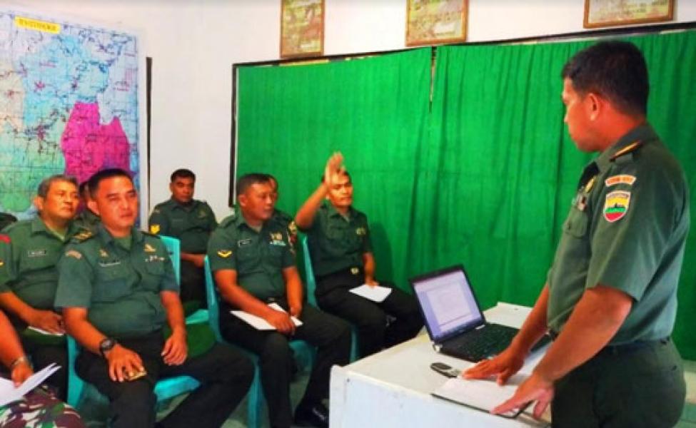 Kumpulkan Personilnya, Kapten Inf Kasmir: Saya Ingatkan Tetap Tingkatkan Sinergitas TNI POLRI