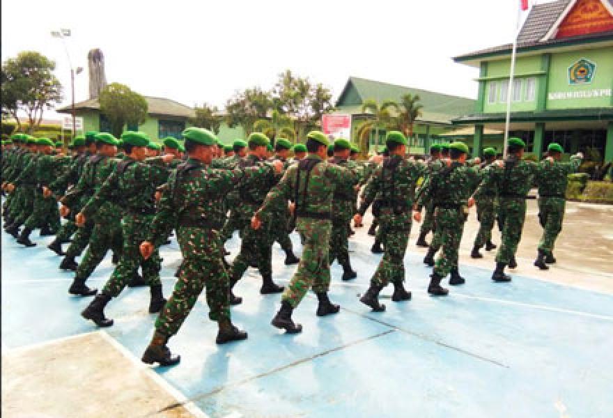 Minggu Militer, Personil Koramil 02 Rambah Hadir
