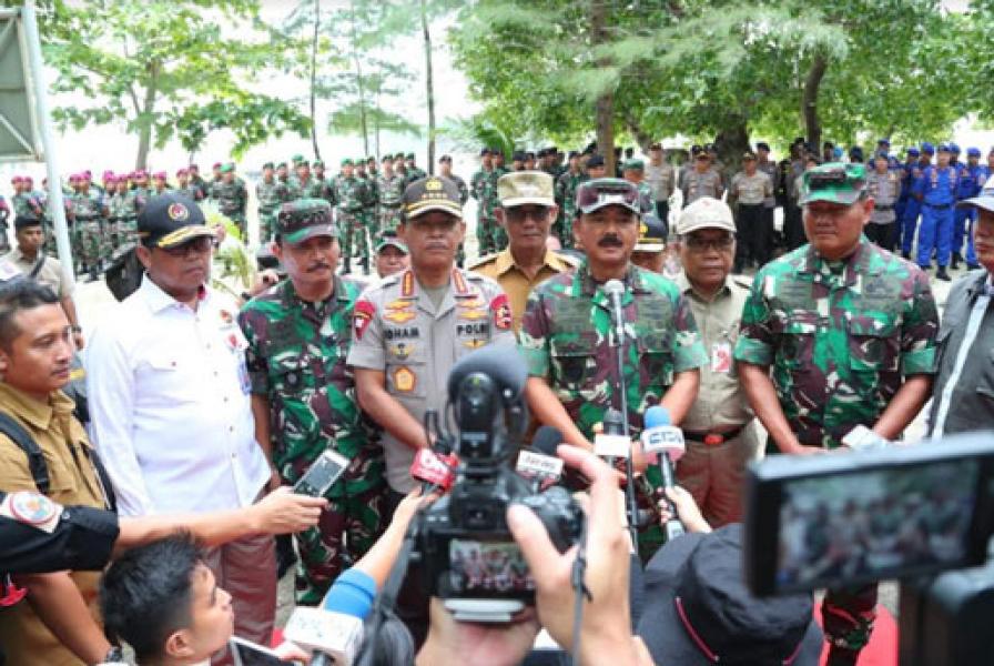 Panglima TNI Tinjau Lokasi Observasi WNI di Pulau Sebaru