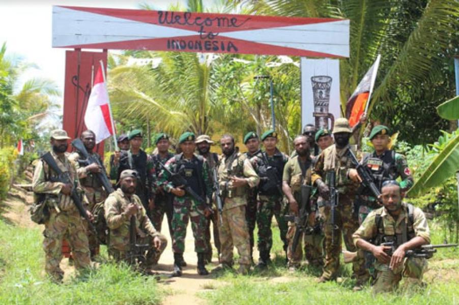 TNI AD dan PNGDF Gelar Patroli Patok Bersama di Perbatasan RI-PNG