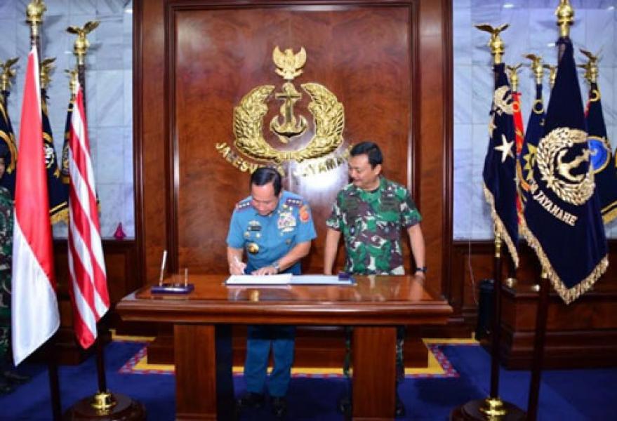 Temui Kasal, Kepala Bakamla RI Disambut Dengan Vallreef