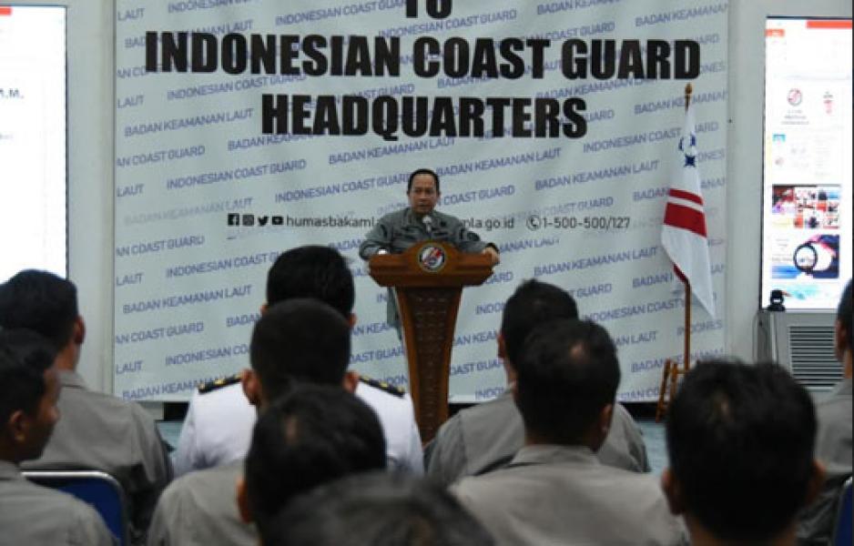 Visi Misi Laksdya Bakamla Aan Kurnia dalam Entry Briefing