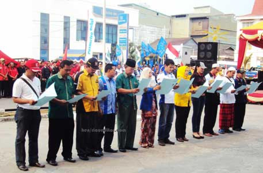 KPU RokanHilir Deklarasikan Pemilu Damai