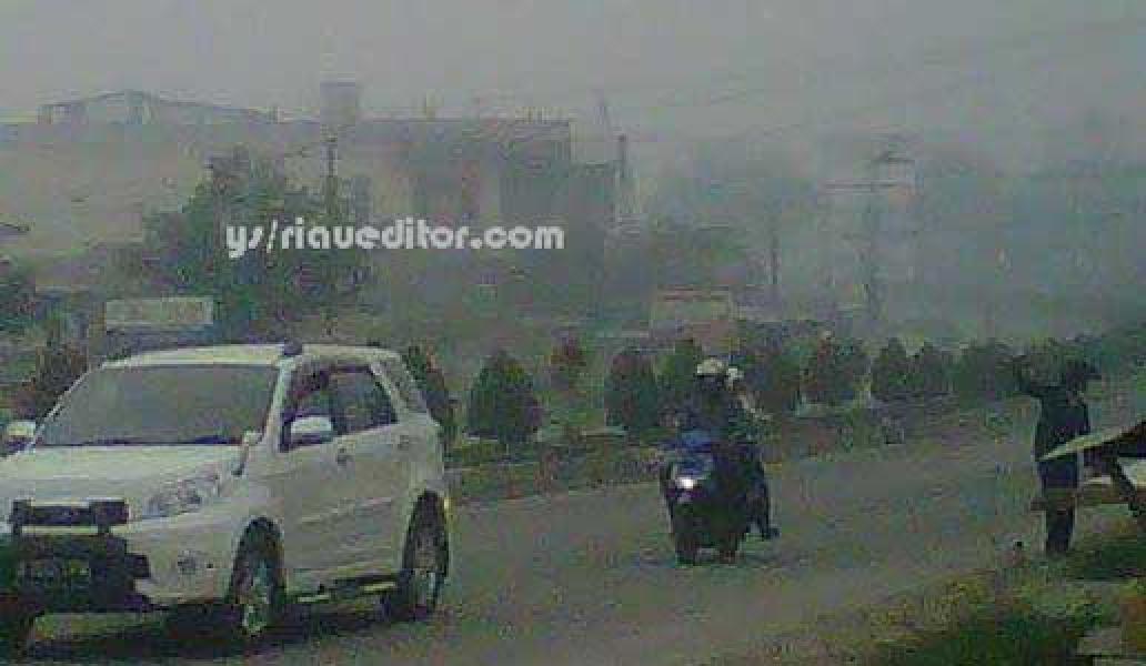 Kabut Asap di Ujungbatu Rohul Semakin Tebal  