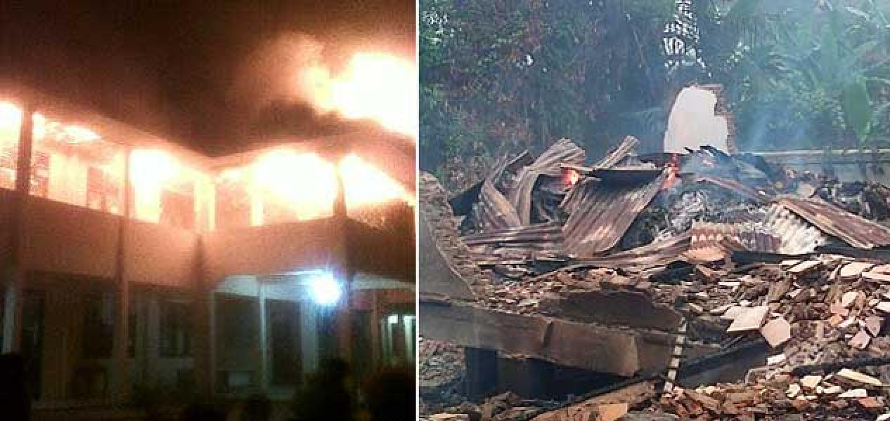 SMAN 1 dan Rumdis Camat Kampar Ludes Dilalap Sijago Merah