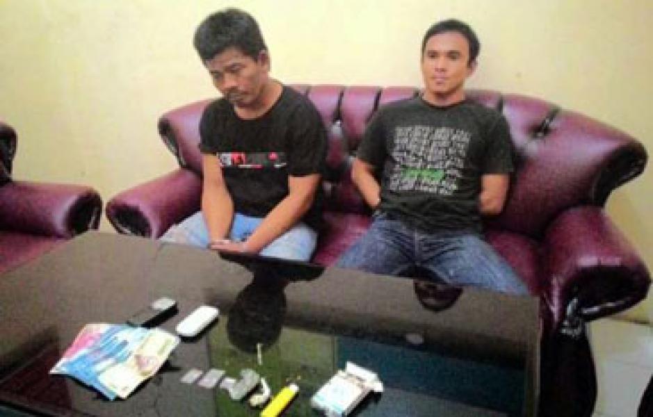Dua Tersangka Pengedar Sabu di Diringkus Polsek Tapung