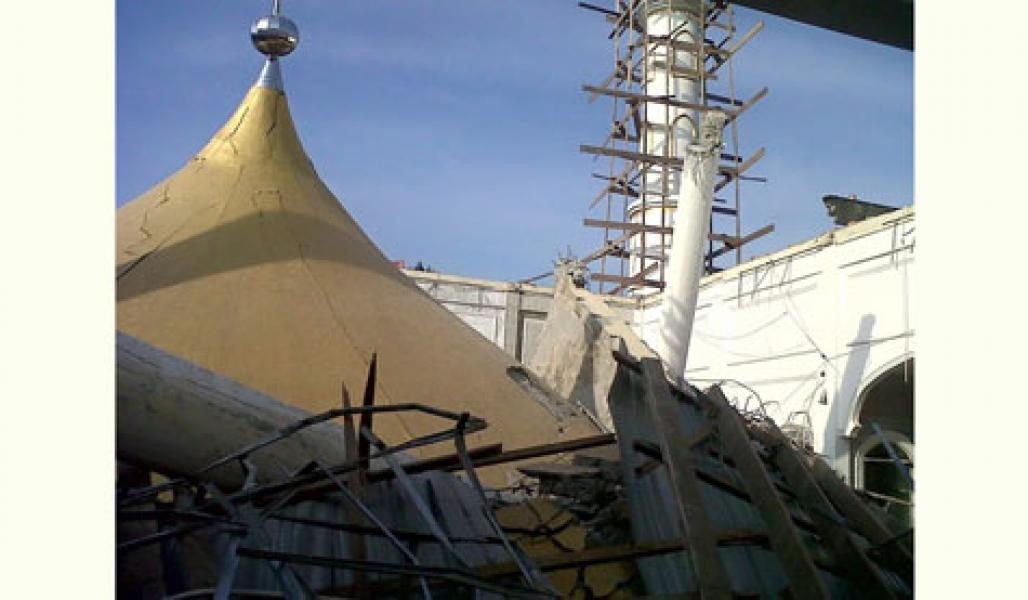 Kubah Utama Masjid Raya Rimba Melintang Ambruk