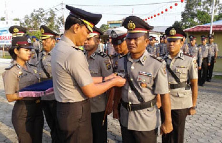 Polres Meranti Sertijab 4 Perwira Menengah