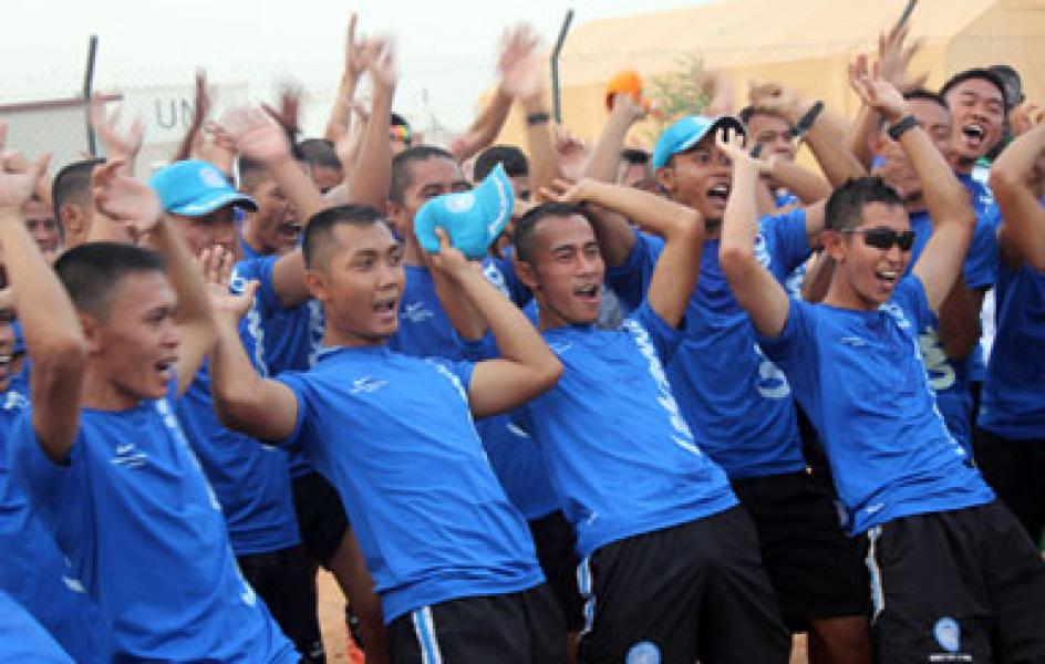 Prajurit TNI Konga XXXV-A/Unamid Urutan Pertama Fun Run di Darfur