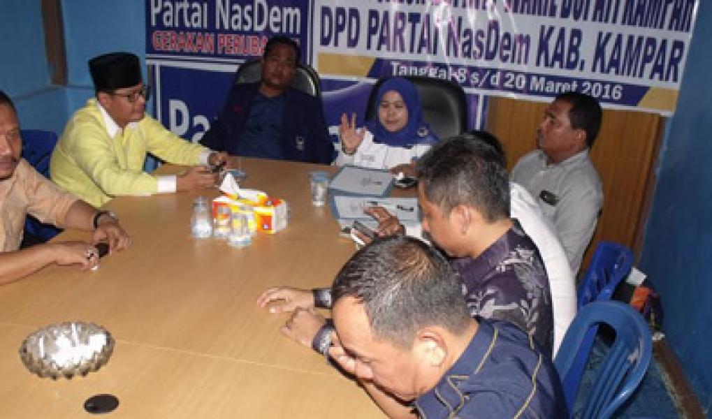 10 Balon Bupati dan 6 Balon Wabub Ambil Formulir di NasDem Kampar
