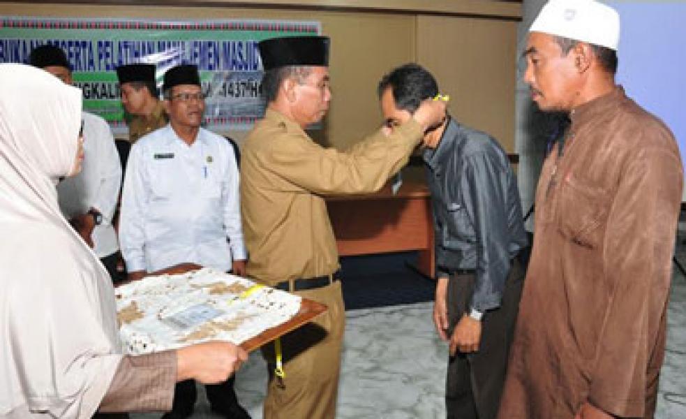 Bagian Kesra Setdakab Bengkalis Taja Pelatihan Manajemen Masjid