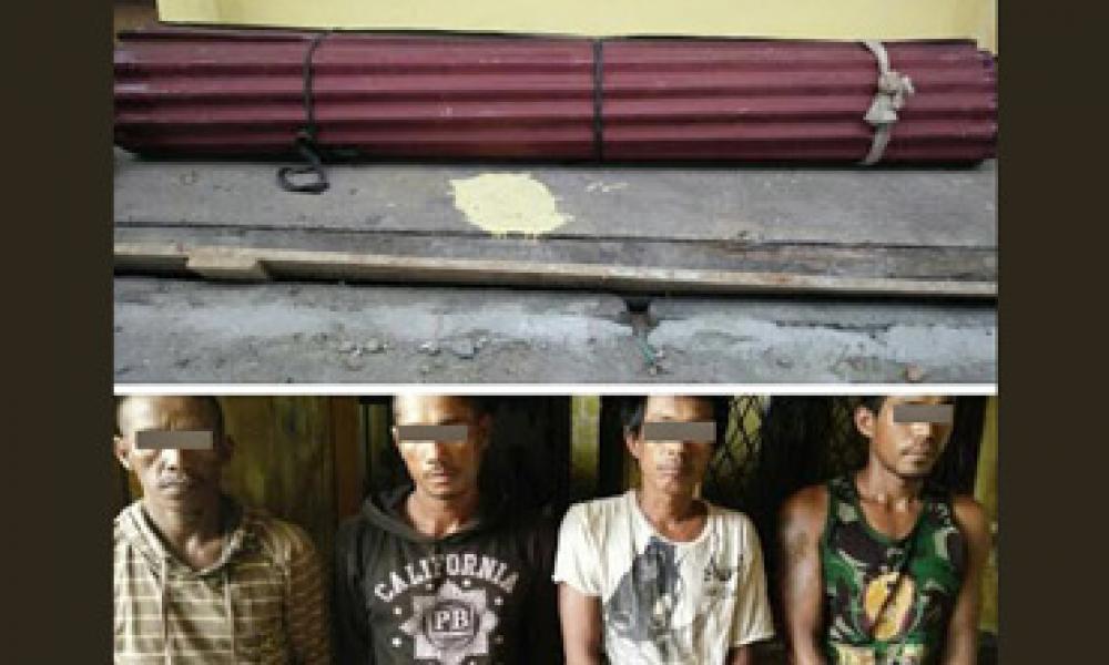 Belum Diserahterimakan RLH Rohil Dibongkar Maling, 4 Pelaku Diringkus