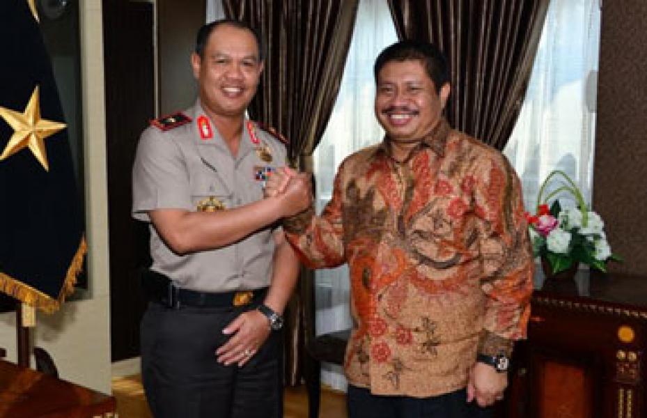 Bupati Amril Silaturahmi dengan Kapolda Riau Brigjen Supriyanto