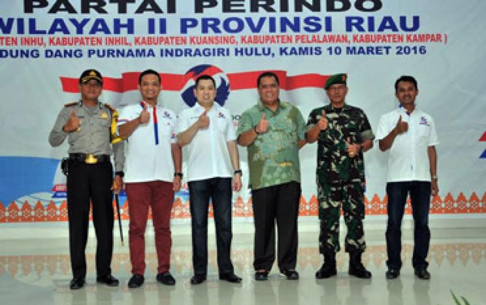Hary Tanoesoedibjo Minta Kader Perindo Inhu Bantu Pemerintah