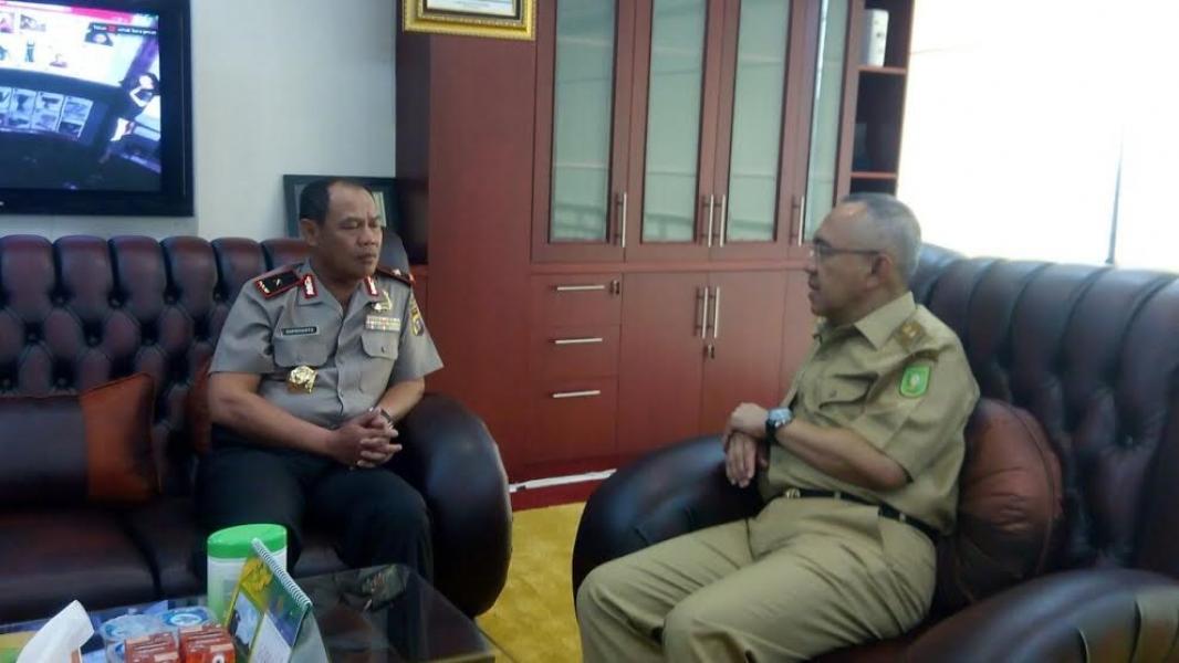 Kapolda Riau Bersama Plt Gubri Bahas Peredaran Narkoba