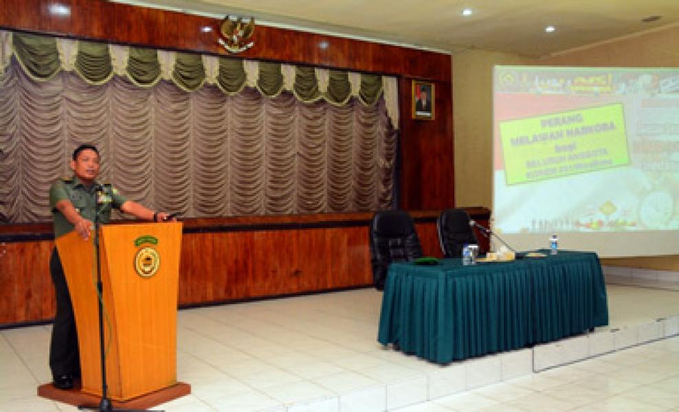 Kasi Intel Korem 031/Wirabima Ajak Prajurit Perang Melawan Narkoba