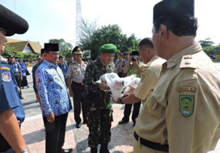 Kodim 0314/Inhil Hadiri Upacara Hari Sensus Ekonomi tahun 2016