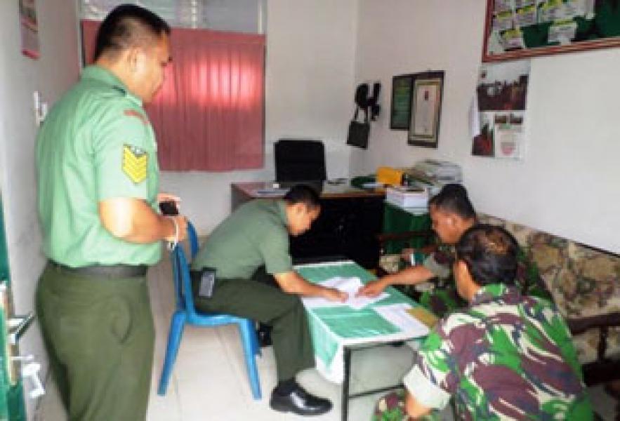 Kodim 0314/Inhil Terima Kunjungan Tim Wasev Korem 031/Wirabima