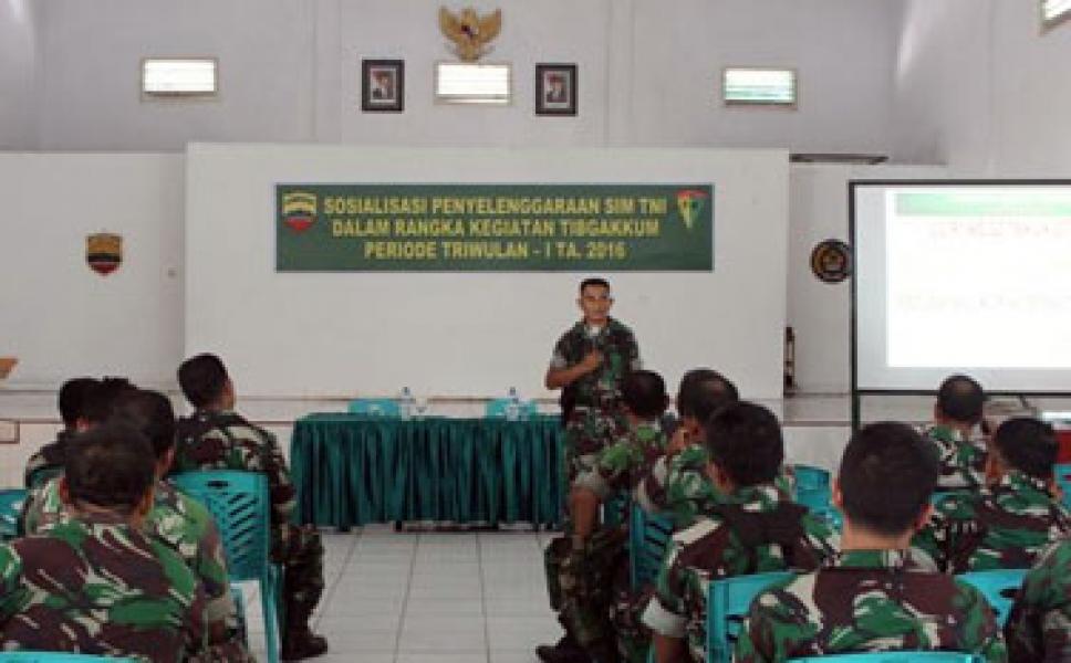 Kodim 0320/Dumai Gelar Sosialisasi Penyelenggaraan SIM TNI