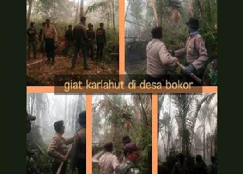 Koramil 04/Tebing Tinggi Padamkan Api di Meranti