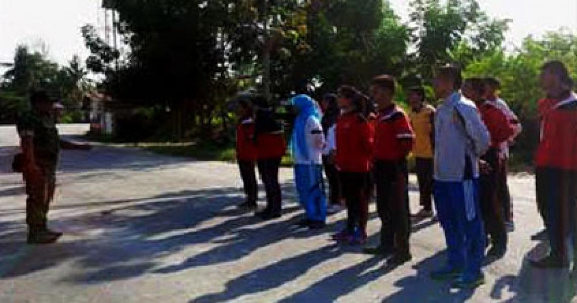 Koramil 11/PWK Latih Calon Paskibra Tingkat Kabupaten Siak 2016