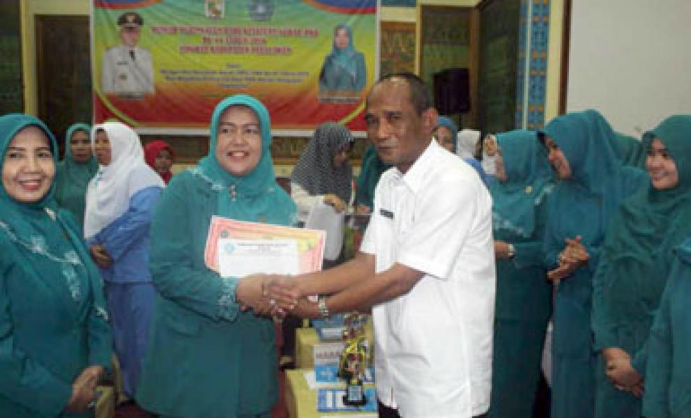 PKK Kecamatan Langgam Juara Umum di HKG TP PKK ke 44 Tingkat Kabupaten Pelalawan