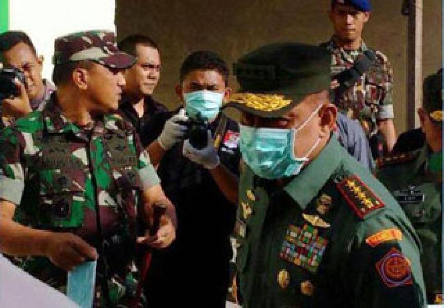 Panglima TNI Tinjau Lokasi Jatuhnya Helly Bell 412 EP