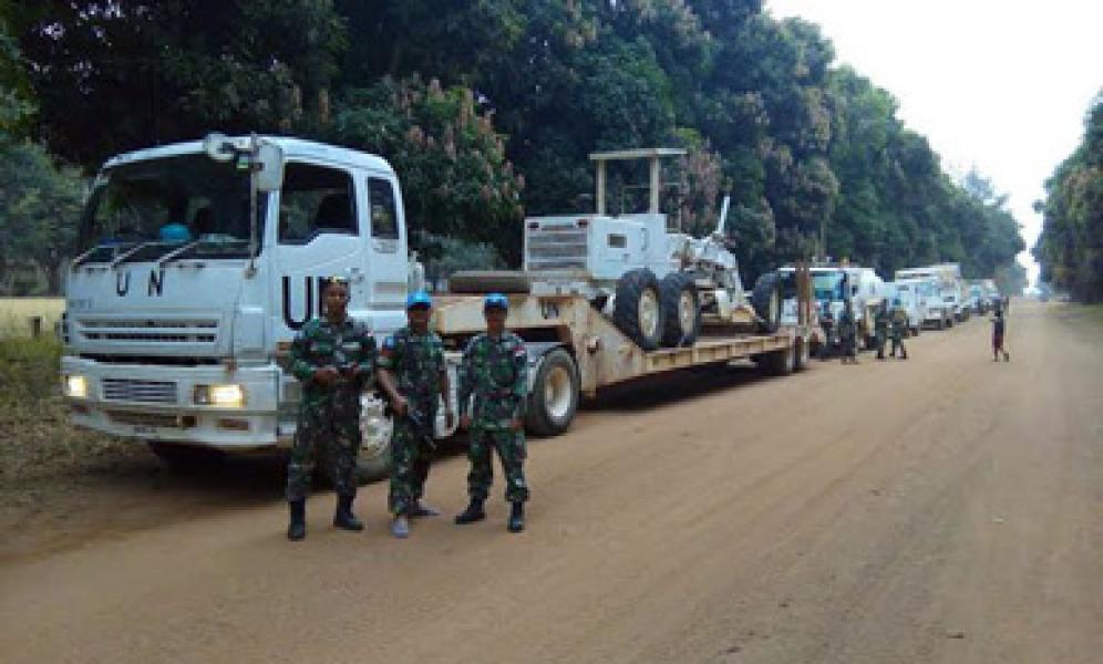 Satgas Kizi TNI di Afrika Tengah Perbaiki Jalan Sepanjang 200 Km   