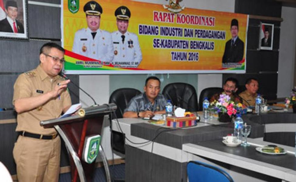 Wabup Muhammad Buka Rakor Perindag Bengkalis