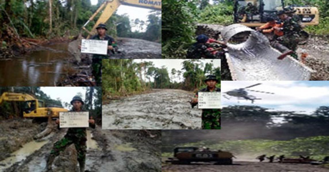 Zeni TNI AD Bangun Jalan 278,6 Km di Provinsi Papua