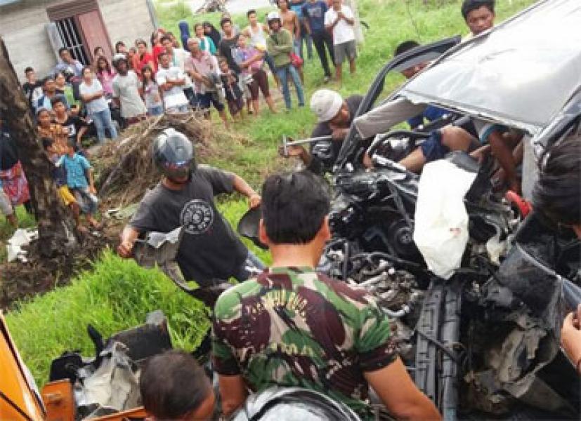 Kecelakaan Maut Terjadi di Lintas Pekanbaru-Duri, Mobil Polisi 