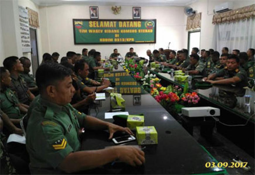 Kodim 0313/Kampar Terima Kunjungan Tim Wasev Bidang Komsos Dari Sterad